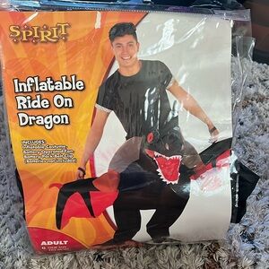 Inflatable ride on dragon costume